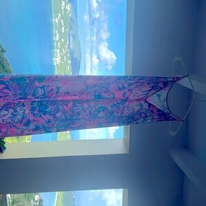 NWOT - Beautiful full length maxi with V-neck and tassel accents.